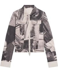Helmut Lang - Graphic-Print Zip-Up Jacket - Lyst