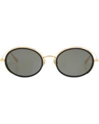 Linda Farrow - Finn Oval Frame Sunglasses - Lyst
