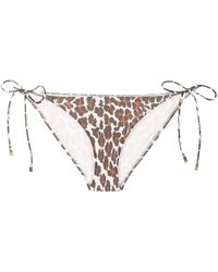Tory Burch - Leopard-Printed String Bikini Bottom - Lyst