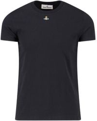 Vivienne Westwood - Orb Logo-Embroidered Crewneck T-Shirt - Lyst