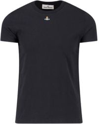Vivienne Westwood - Orb Logo-Embroidered Crewneck T-Shirt - Lyst