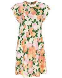 Stella McCartney - Floral Printed Mini Dress - Lyst