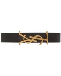 Saint Laurent - Cassandre Logo Plaque Bracelet - Lyst