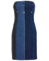 Moschino - Jeans Off-Shoulder Layered Denim Dress - Lyst