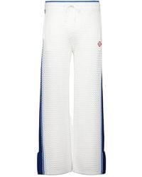 CASABLANCA - Side-Stripe Knitted Trousers - Lyst