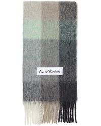 Acne Studios - Logo Patch Checked Scarf - Lyst