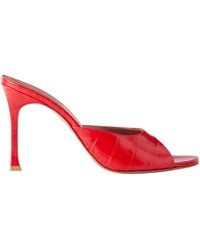 AMINA MUADDI - Alexa 95 Croc-Effect Leather Mules - Lyst