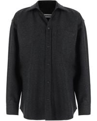 DARKPARK - Logo Embroidered Curved Hem Shirt - Lyst