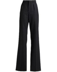 Saint Laurent - High-Waisted Straight-Leg Suit Pants - Lyst
