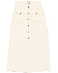 Blazé Milano - Blazé Milano Button Detailed Midi Skirt - Lyst