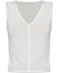Rag & Bone - Top With Decorative Buttons - Lyst