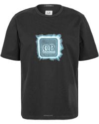 C.P. Company - Logo Crew Neck T-Shirt - Lyst