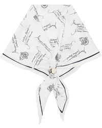 Maison Kitsuné - Poetic Paris Printed Scarf - Lyst