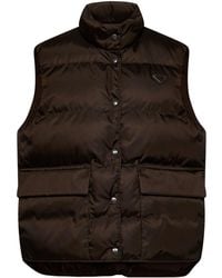 Prada - Re-Nylon Padded Down Gilet - Lyst