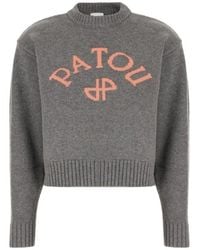 Patou - Logo Crew Knitted Sweater - Lyst