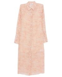 Patrizia Pepe - Croco-Print Midi Shirt Dress - Lyst