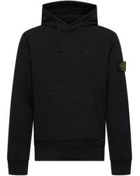 Stone Island - Hoodie With Compass Application - Lyst