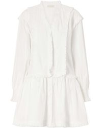 Ulla Johnson - Beatrix Ruffled Cotton Mini Dress - Lyst