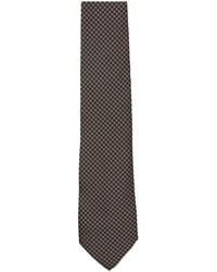 Canali - Geometric-Pattern Floral-Motif Tie - Lyst