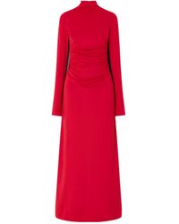 Altuzarra - Jazmina Ruched Stretch-Jersey Mock-Neck Maxi Dress - Lyst