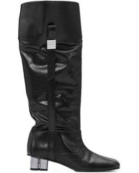 Ganni - Slouchy Gathered Heeled Boots - Lyst