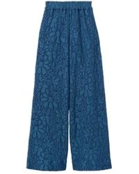 La DoubleJ - Floral-Pattern Lace Trousers - Lyst