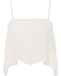 Chloé - Crochet-Knit Scalloped-Hem Camisole Top - Lyst