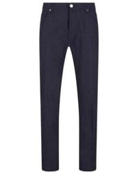 Jacob Cohen - Logo Patch Straight Leg Trousers - Lyst