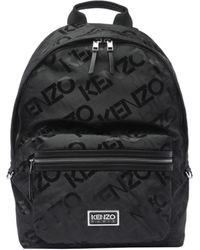 KENZO - Logo Jacquard Zipped Backpack - Lyst
