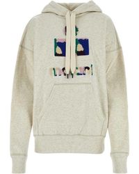 Isabel Marant - Isabel Marant Étoile Flocked Logo Drawstring Hoodie - Lyst