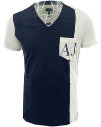 Armani Jeans - V-Neck Short-Sleeved T-Shirt - Lyst