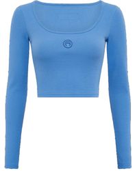 Marine Serre - Moon-Logo Round-Neck Top - Lyst