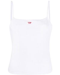DIESEL - T-Hop-D Logo Embroidered Cami Top - Lyst