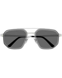 Cartier - Ct0462S Geometric Frame Sunglasses - Lyst