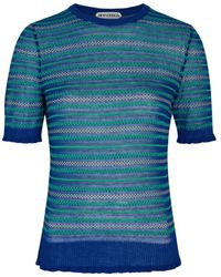 JW Anderson - Fair Isle Sheer Cotton-Blend Top - Lyst