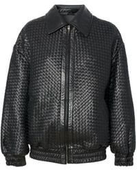 Manokhi - Woven Leather Jacket - Lyst