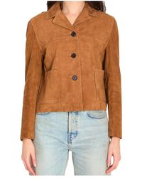 Arma - Lotus Cropped Suede Jacket - Lyst