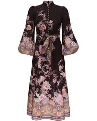 Zimmermann - Luna Button Midi Dress - Lyst