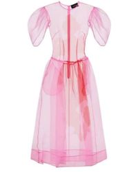 Simone Rocha - Printed Organza Midi Dress - Lyst