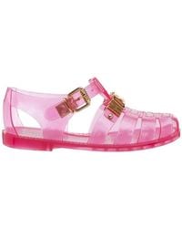 Moschino - Logo-Lettering Jelly Sandals - Lyst