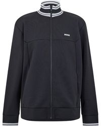 BOSS - Standcollar Fullzip Track Jacket - Lyst