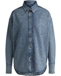 BOSS - Pointcollar Denim Longsleeve Shirt - Lyst