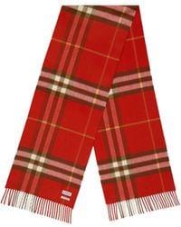 Burberry - Plaid Cashmere Scarf - Lyst