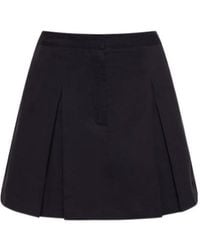 Sporty & Rich - Serif Logo Double Pleated Skirt - Lyst