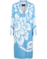 Etro - Single Breasted Graphic Printed Coat - Lyst
