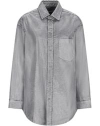 DARKPARK - Anne Flock Denim Lurex Tailored Shirt - Lyst