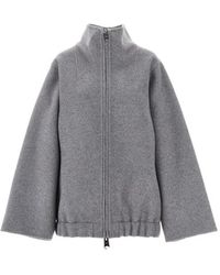KHAITE - Garret High-Neck Zip-Front Jacket - Lyst