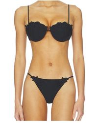 Cult Gaia - Greta Flower-Embroidered Bikini Top - Lyst