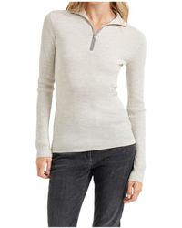 Brunello Cucinelli - Monili-Chain Half-Zip Jumper - Lyst
