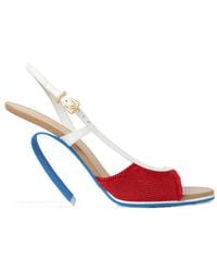 Fendi - 95Mm Arco Sculptural-Heel Slingback Sandals - Lyst